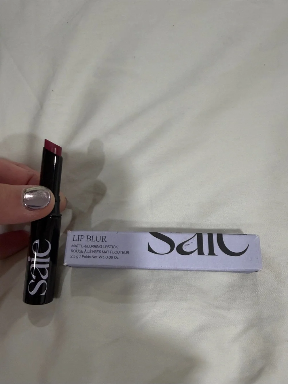 Saie Lip Blur Matte Lipstick Pop